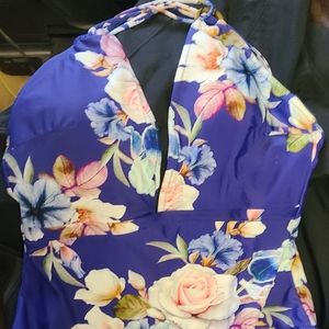 Cupshe L womens floral one piece swim suit